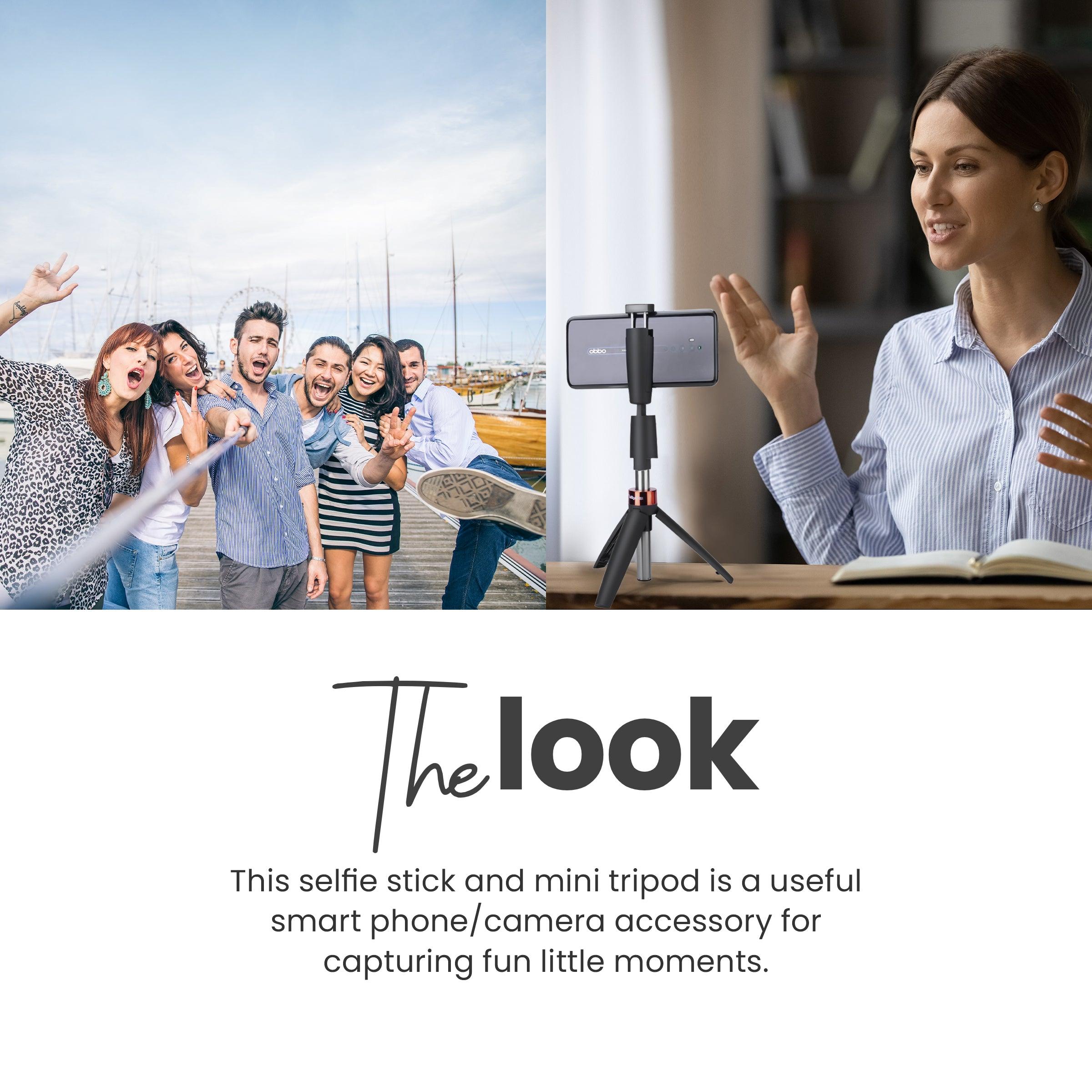 Digitek (DTR-210SS) Portable Selfie Stick with Wireless Remote and 3 Legs Tripod Base, Compatible for iPhone/OnePlus/Samsung/Vivo/Oppo and All Smartphones - Digitek