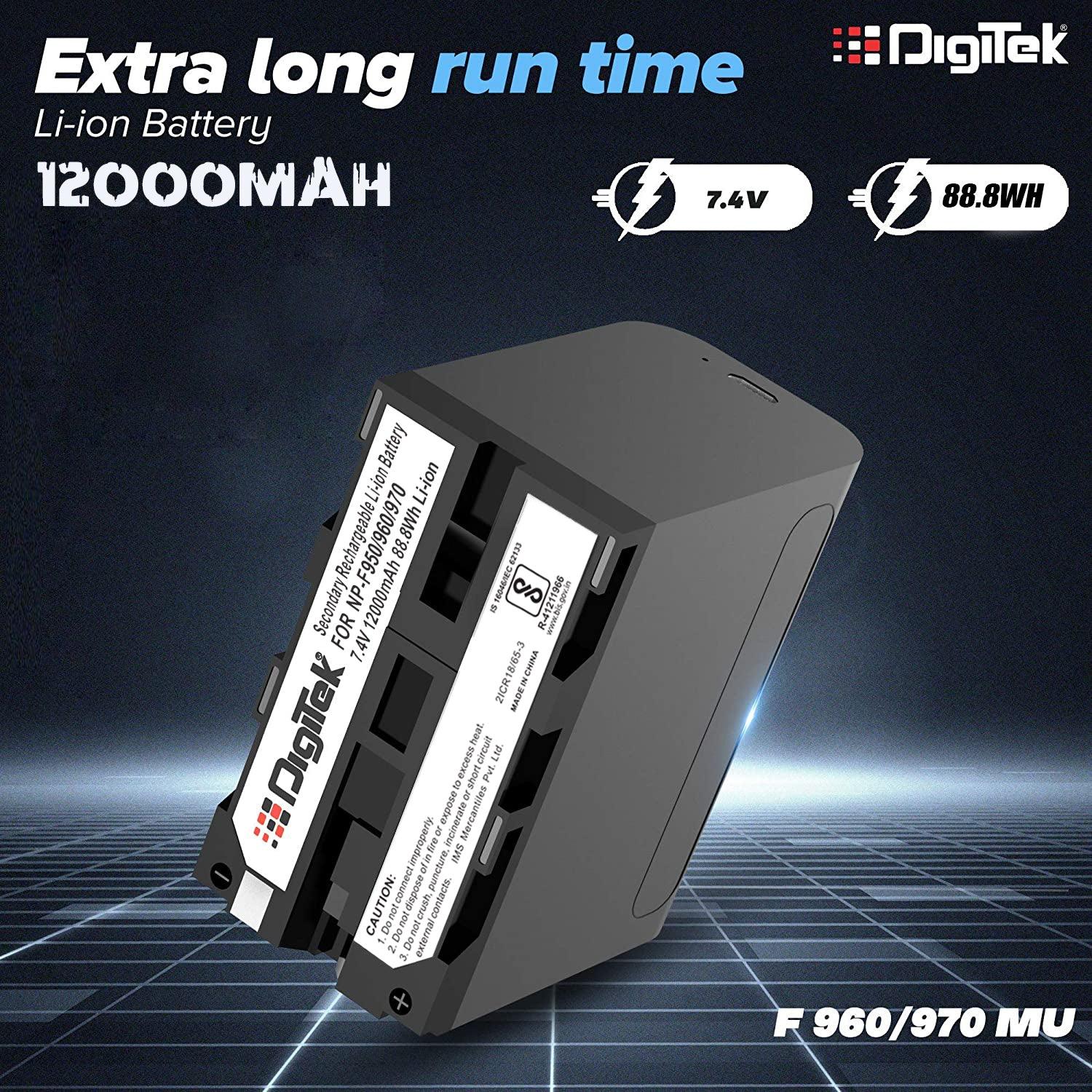 Digitek (F 960-970 MU) Lithium-ion Rechargeable Battery for Sony DSLR Camera - Digitek