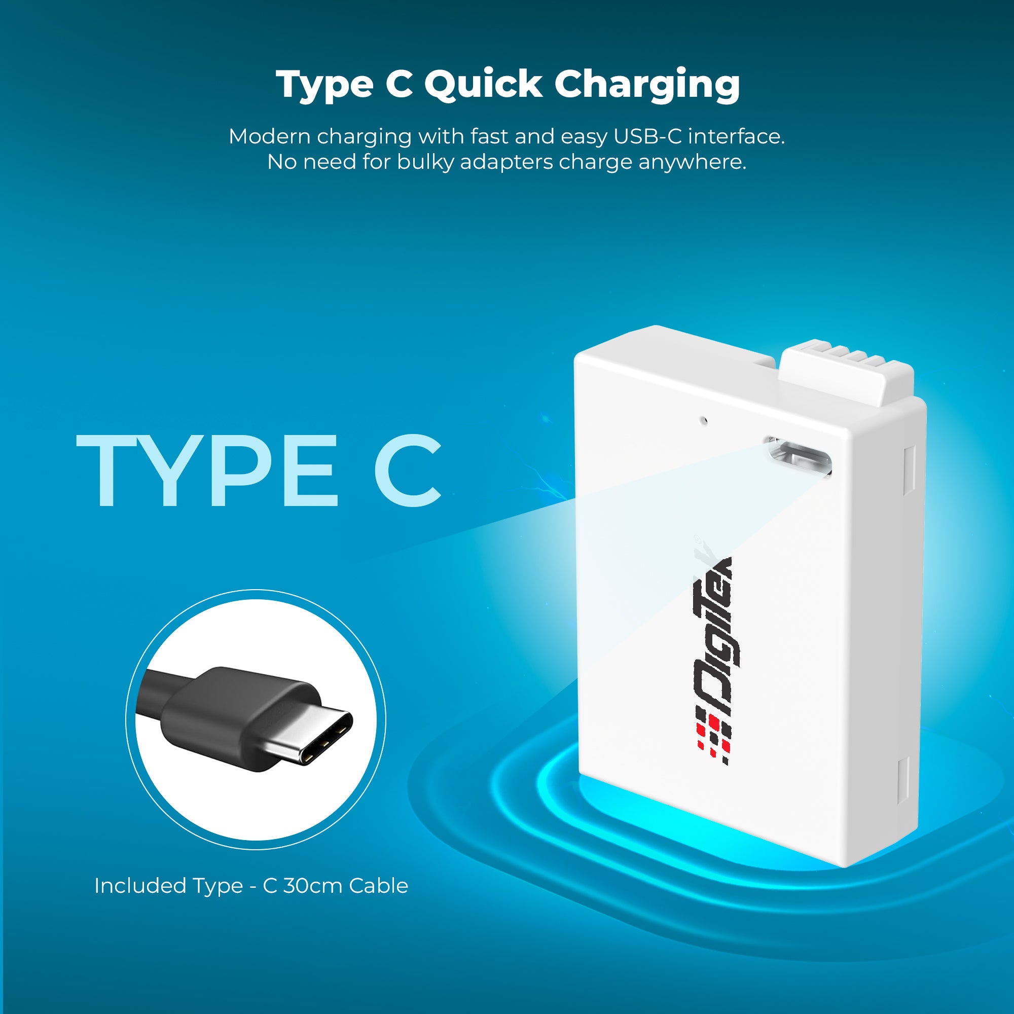 بطارية ديجيتك بلاتينيوم (LP-E8 من النوع C) ليثيوم أيون بسعة 1120 مللي أمبير/ساعة لكاميرات كانون DSLR مع كابل شحن من النوع C، متوافقة مع كاميرات كانون باور شوت EOS 550D، 600D، 650D، 700D، كيس X4–X7i، وريبل T2i–T5i