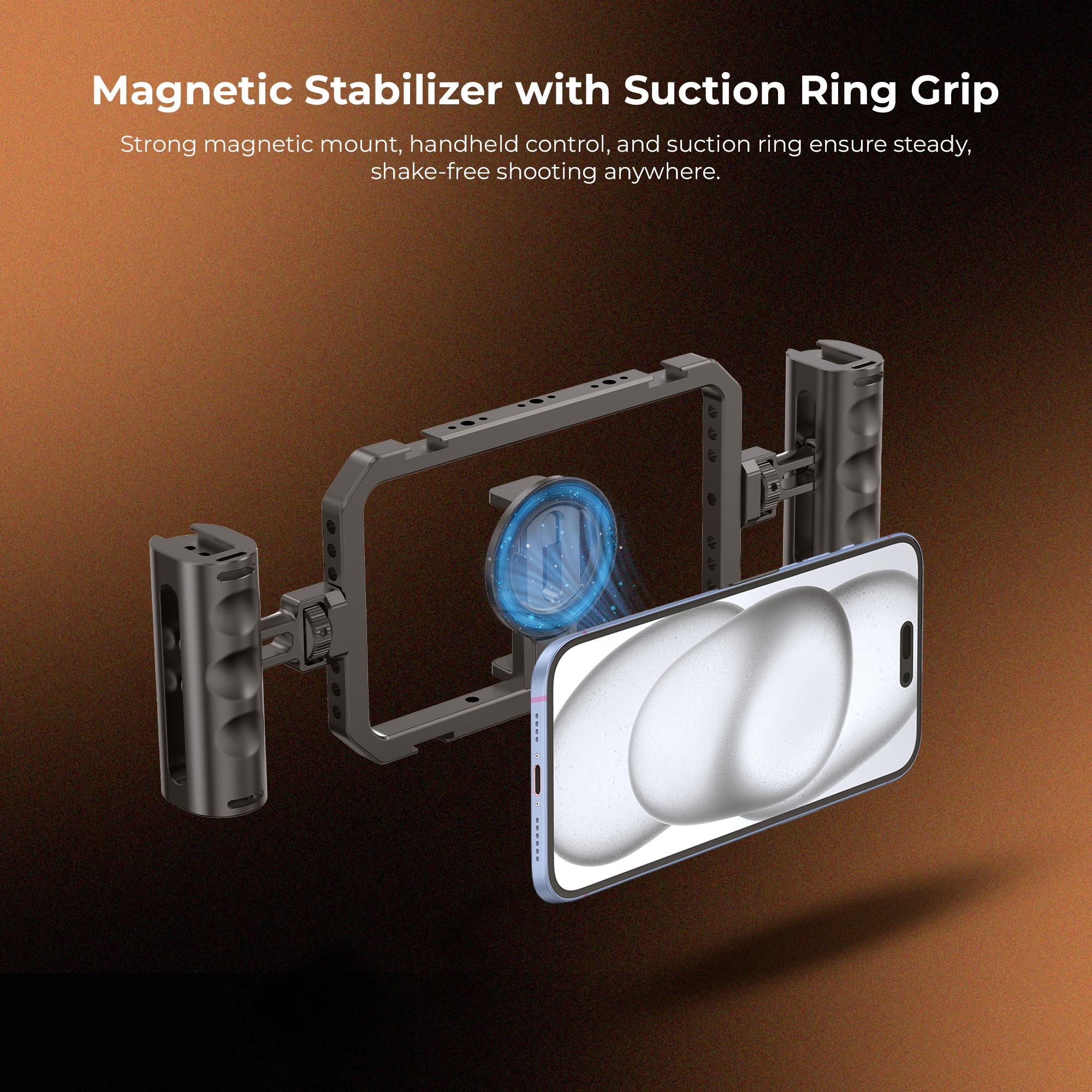 Digitek (DSC 002) Handheld Aluminum Alloy Universal Smartphone Cage Video Rig for Vloggers