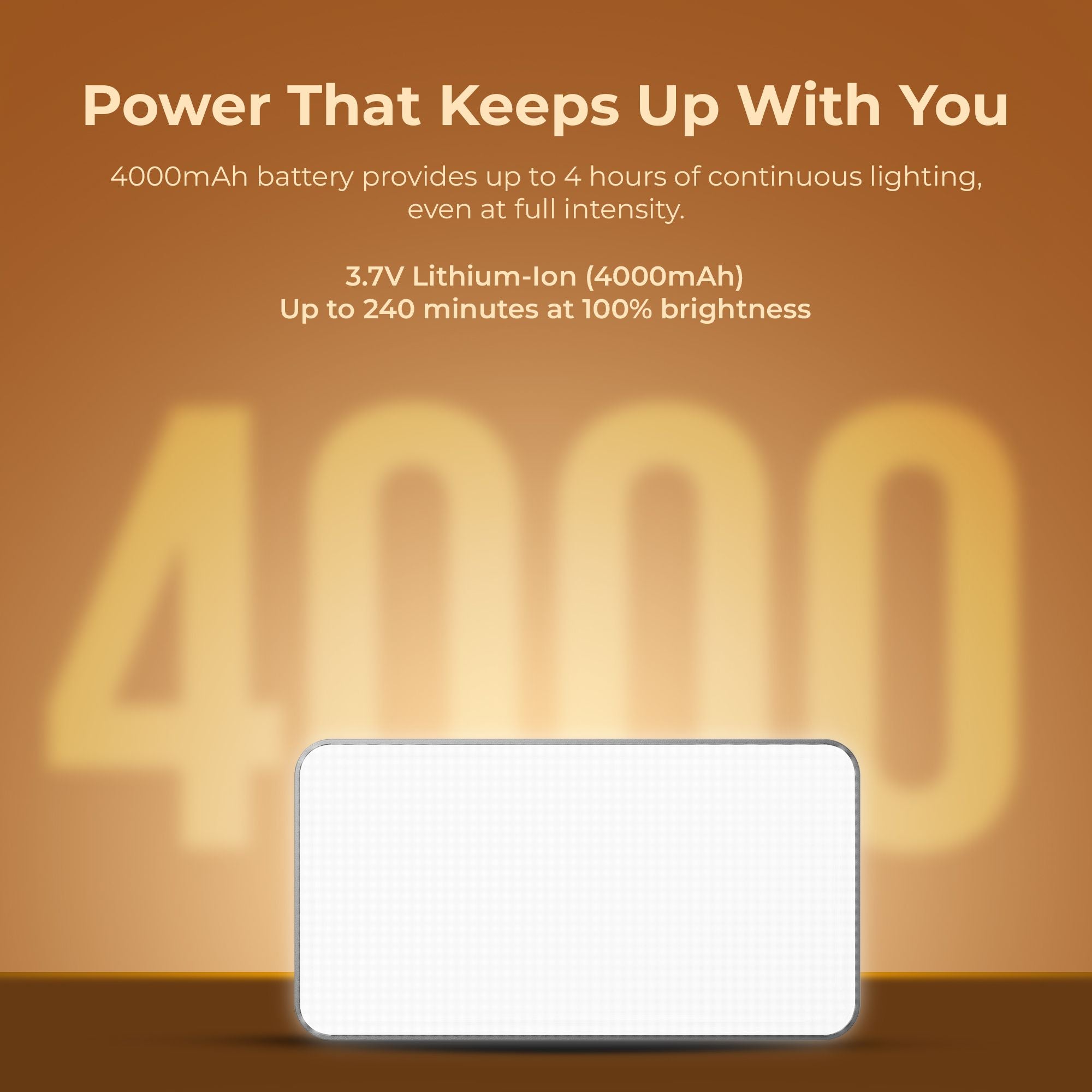 Digitek (LED-D180 BI) Portable Professional LED Video Light with 21 Preset Effects & 4000mAh Battery, Multi Scene Lightening & Colour Temperature & Brightness Control