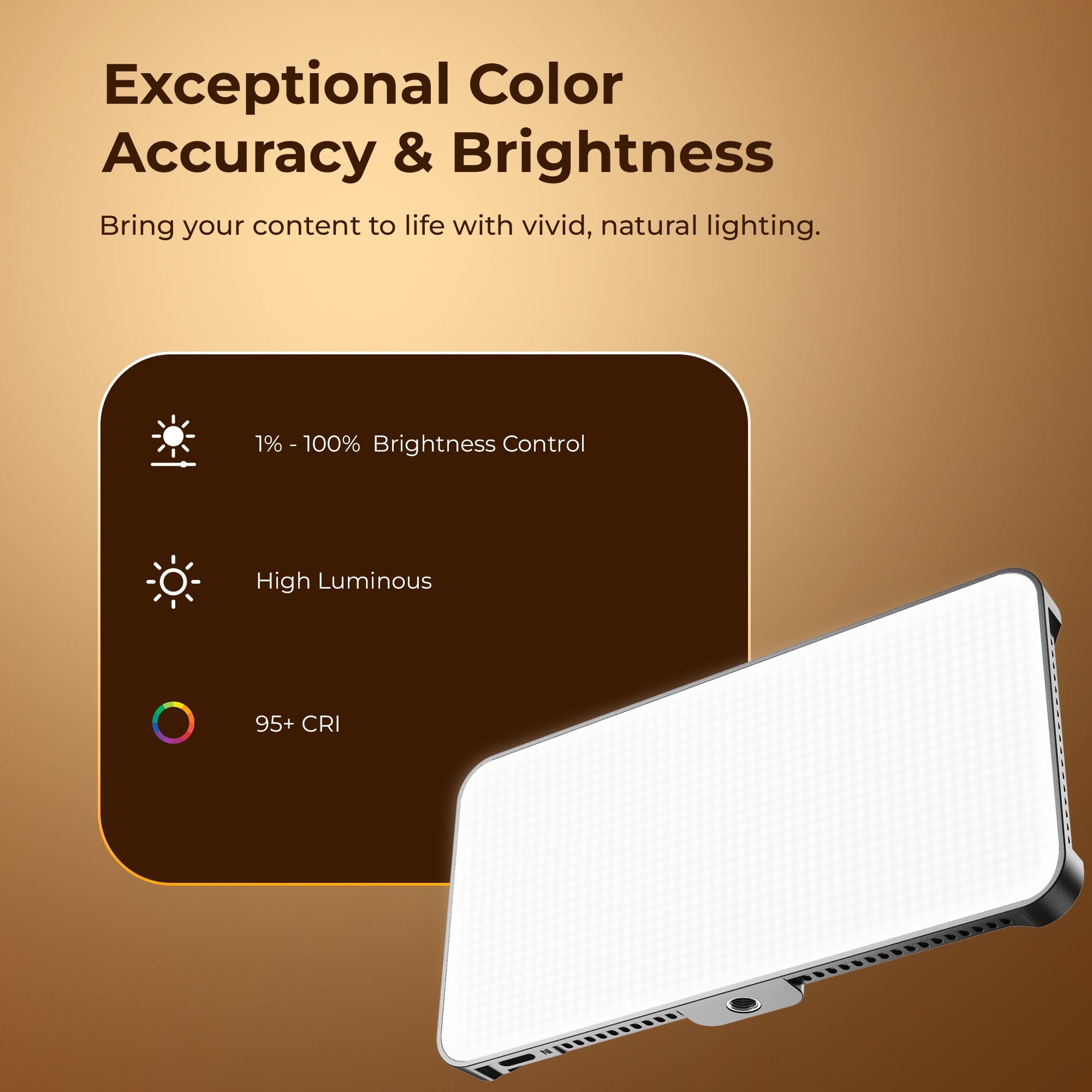 Digitek (LED-D180 BI) Portable Professional LED Video Light with 21 Preset Effects & 4000mAh Battery, Multi Scene Lightening & Colour Temperature & Brightness Control