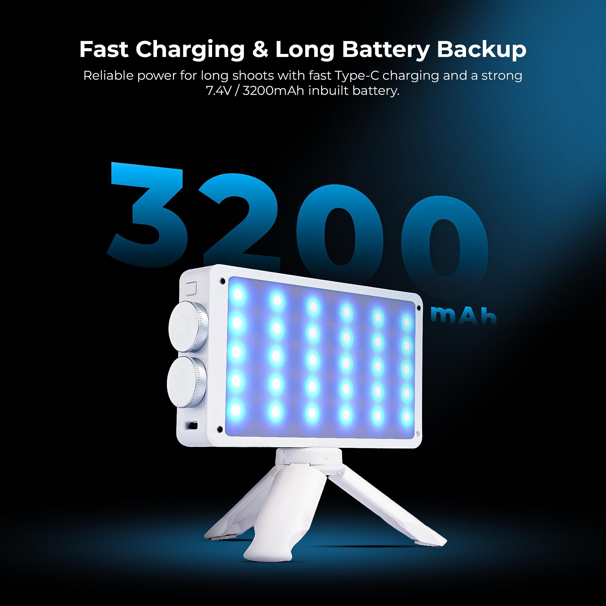 مصباح فيديو LED محمول من ديجيتك (LED-D40W RGB) بقوة 40 واط