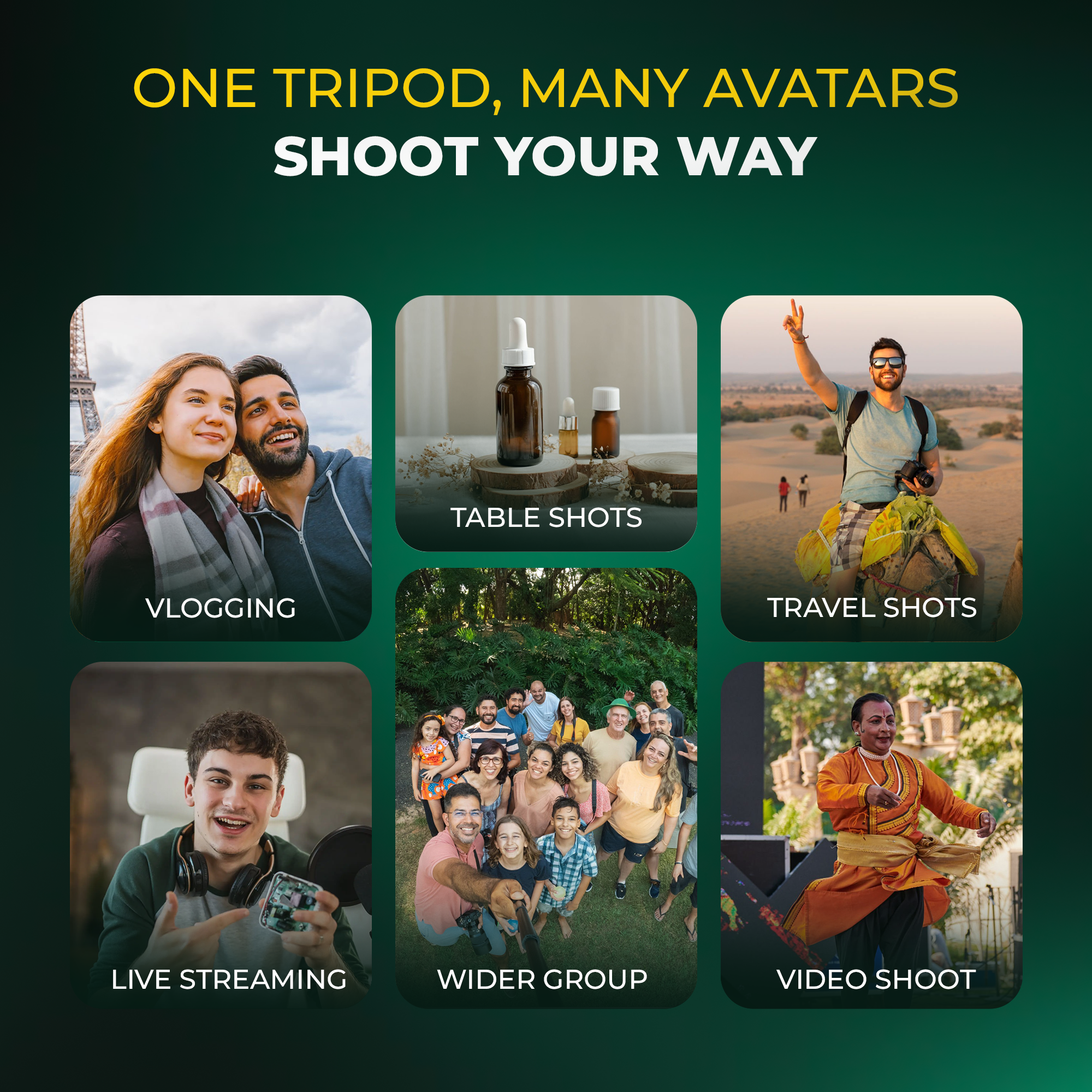 حامل ثلاثي القوائم مغناطيسي لعصا السيلفي من ديجيتك (DTR 350 SS) مع جهاز تحكم عن بعد بلوتوث بمدى 10 أمتار، تصميم بحجم الجيب، حمولة قصوى 1 كجم، دوران 360 درجة، حامل مغناطيسي للهاتف، مثالي للسفر وتصوير الفيديوهات 