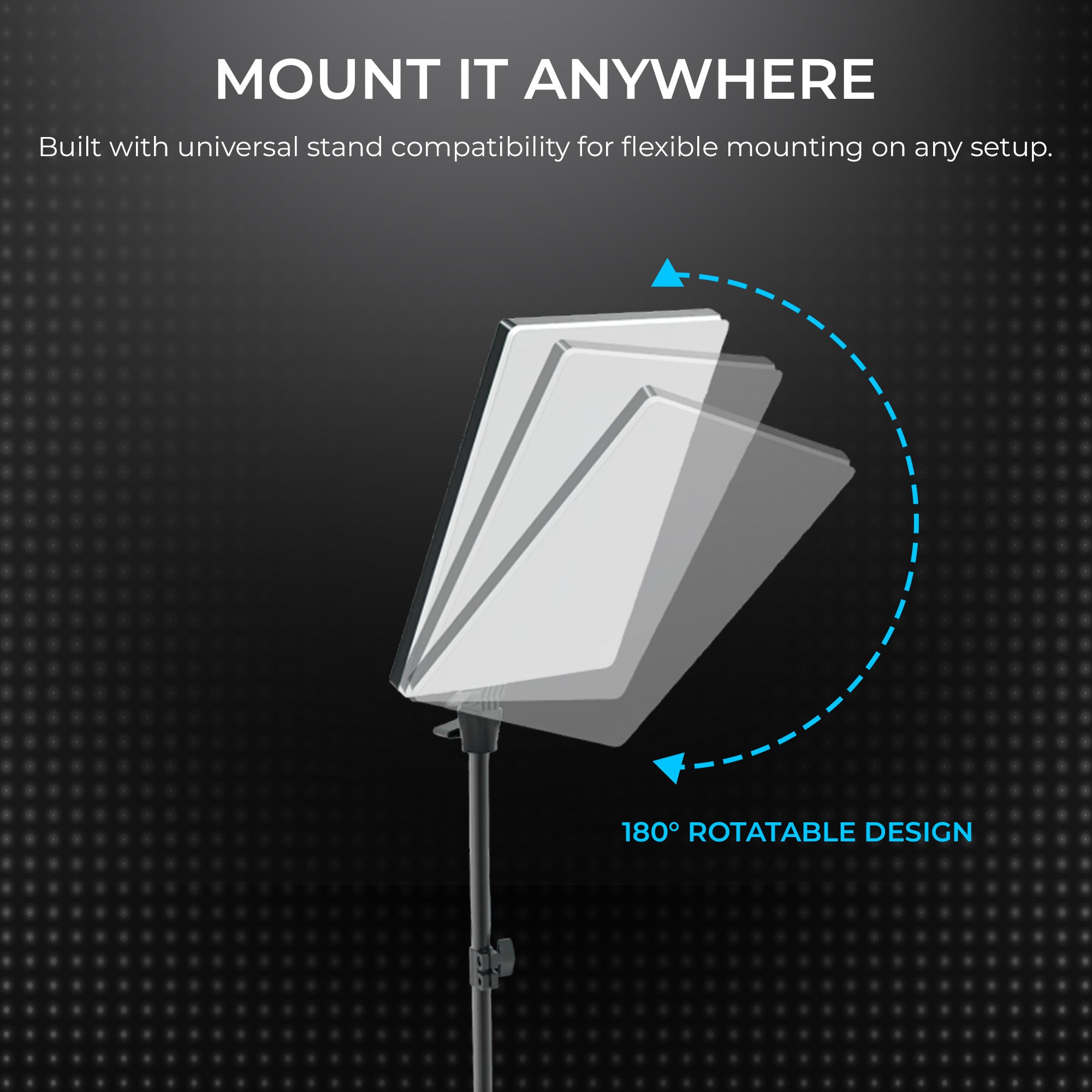 Digitek (DPL 19) Ultra Slim Bi-Color 80W LED Panel Light, 2700K-6500K, 480 LEDs, 180° Rotation, Dimmable, Remote Control, ABS Body for Studio & Content Creation