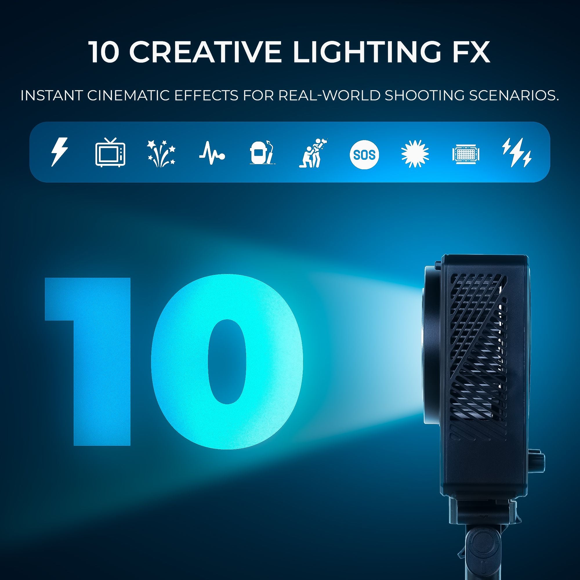 Digitek Lite (DCL 400WBC Combo) 330W Bi Color COB LED Continuous Light with Reflector & Bowens Mount, 10 Fx Effects, 0-100% Dimming, 2700K-6500K Color Temp, 26860LM, 95+ CRI,  For Photo & Video Shoots