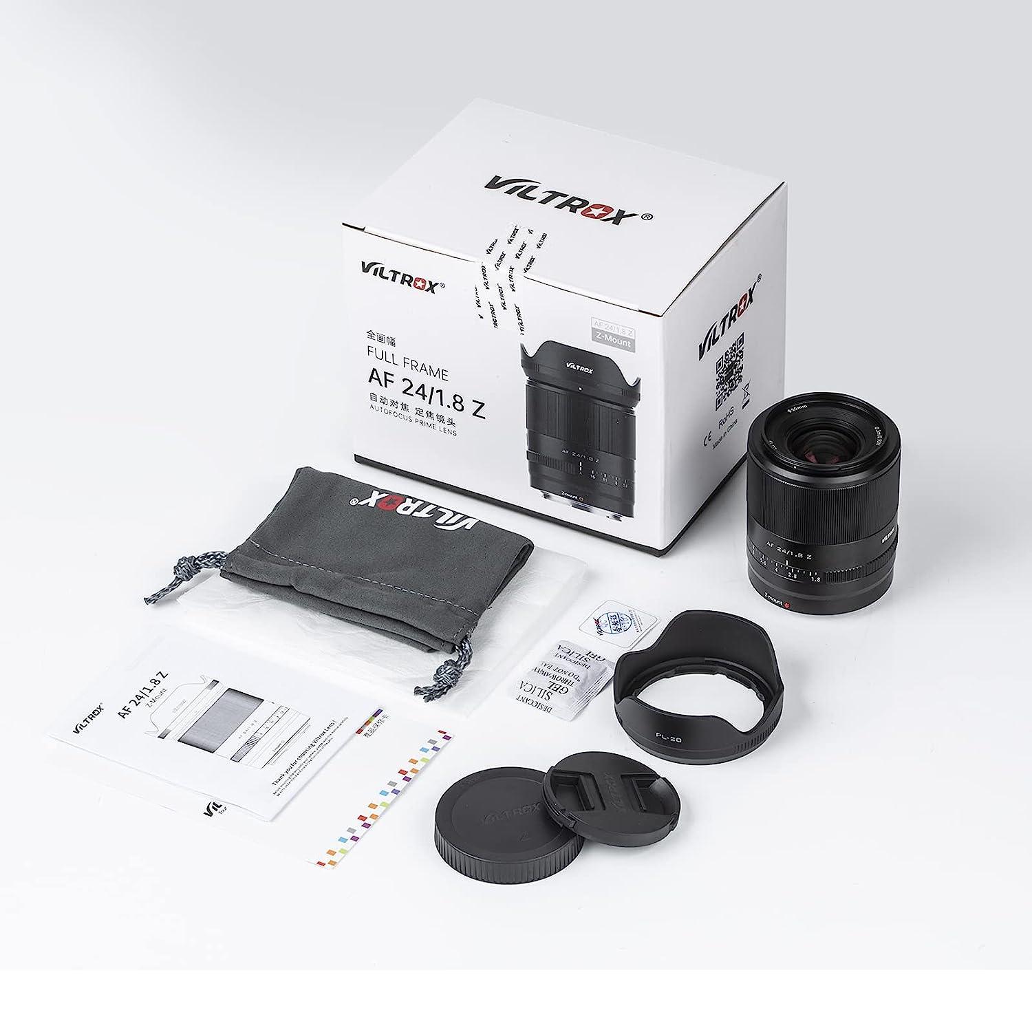 VILTROX 24mm F1.8 Full-Frame Wide-Angle Fixed Focus Lens Compatible with Nikon Z Mount Camera Zfc Z50 Z5 Z6 Z6 II Z7 Z7 II - Digitek