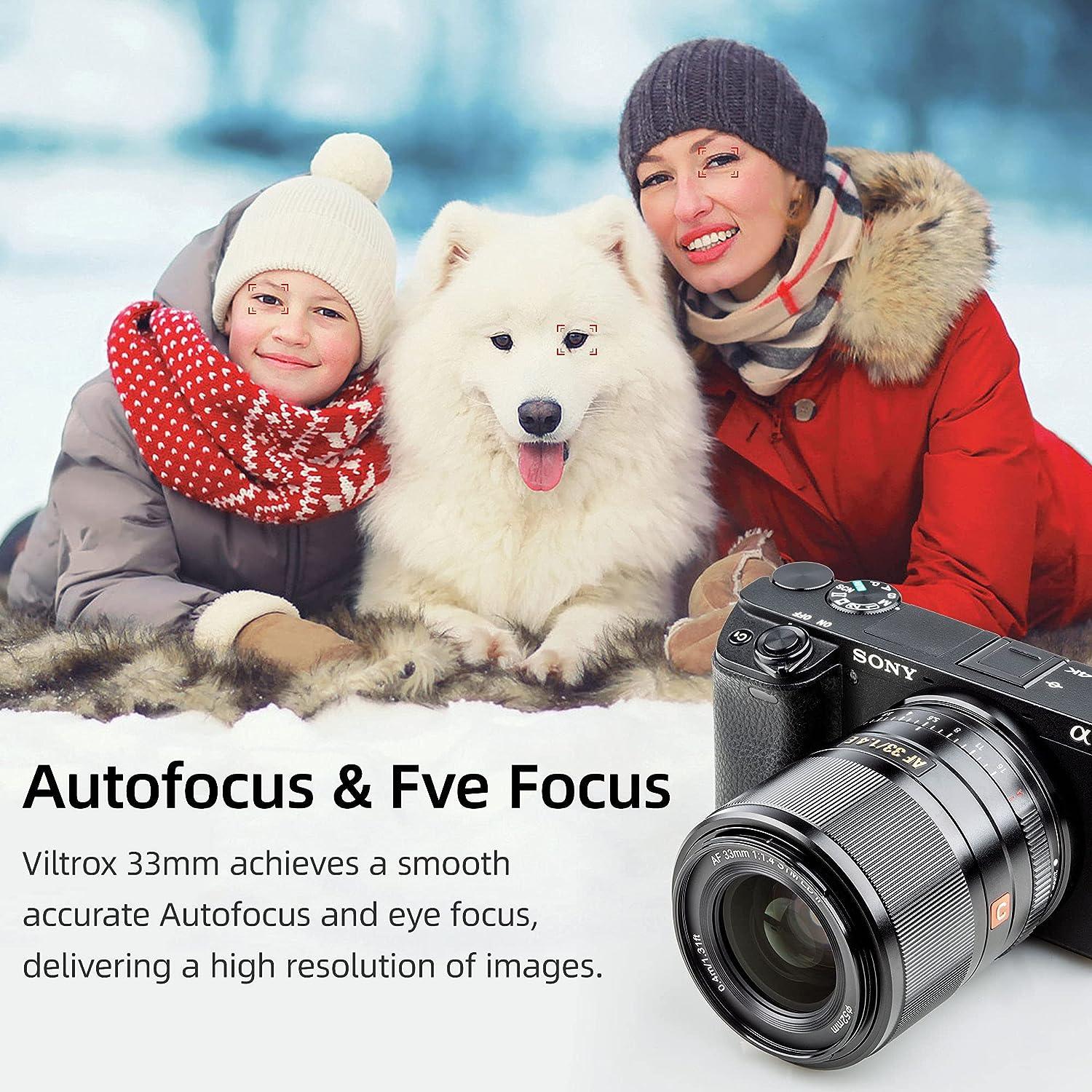 VILTROX 33mm F1.4 Auto Focus Prime Lens Compatible with Sony E-Mount Camera A6500 A6300 A6000 A7R? A7R? A7? A7R? A7? A7S A7R (33mm F1.4 AF STM E Mount) - Digitek