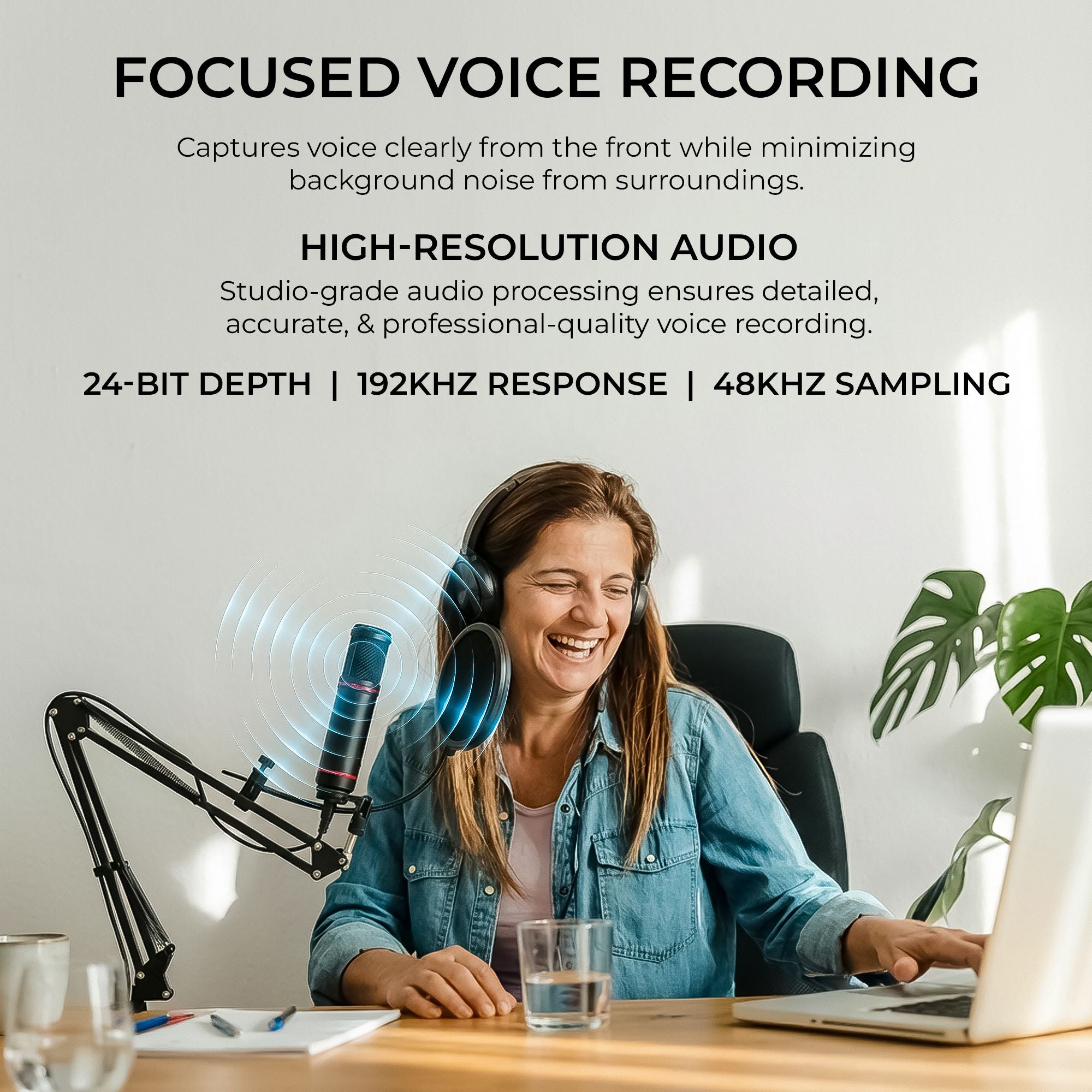 طقم ميكروفون مكثف USB من Digitek (DM-501) للبث الصوتي والألعاب، مزود بذراع ومرشح صوت، حساسية عالية، خاصية إلغاء الضوضاء، تحكم في مستوى الصوت وكتم الصوت، متوافق مع PS4 وPS5 والكمبيوتر الشخصي والهواتف الذكية للبث المباشر.