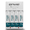 شاحن ENVIE (ECR-20 4xAA Ni-Cd 1000) Beetle مع بطاريات Envie Ni-Cd1000mAh.
